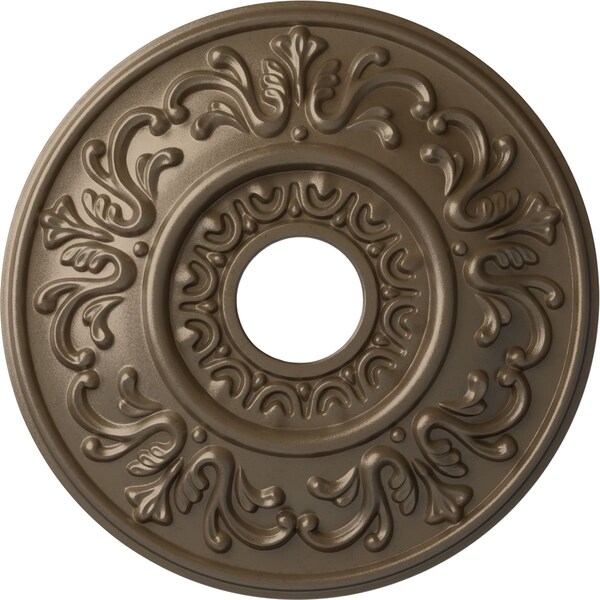 Ekena Millwork Valletta Ceiling Medallion (Fits Canopies up to 3 1/2"), 18"OD x 3 1/2"ID x 1"P, Warm Silver CM18VLWSS - main